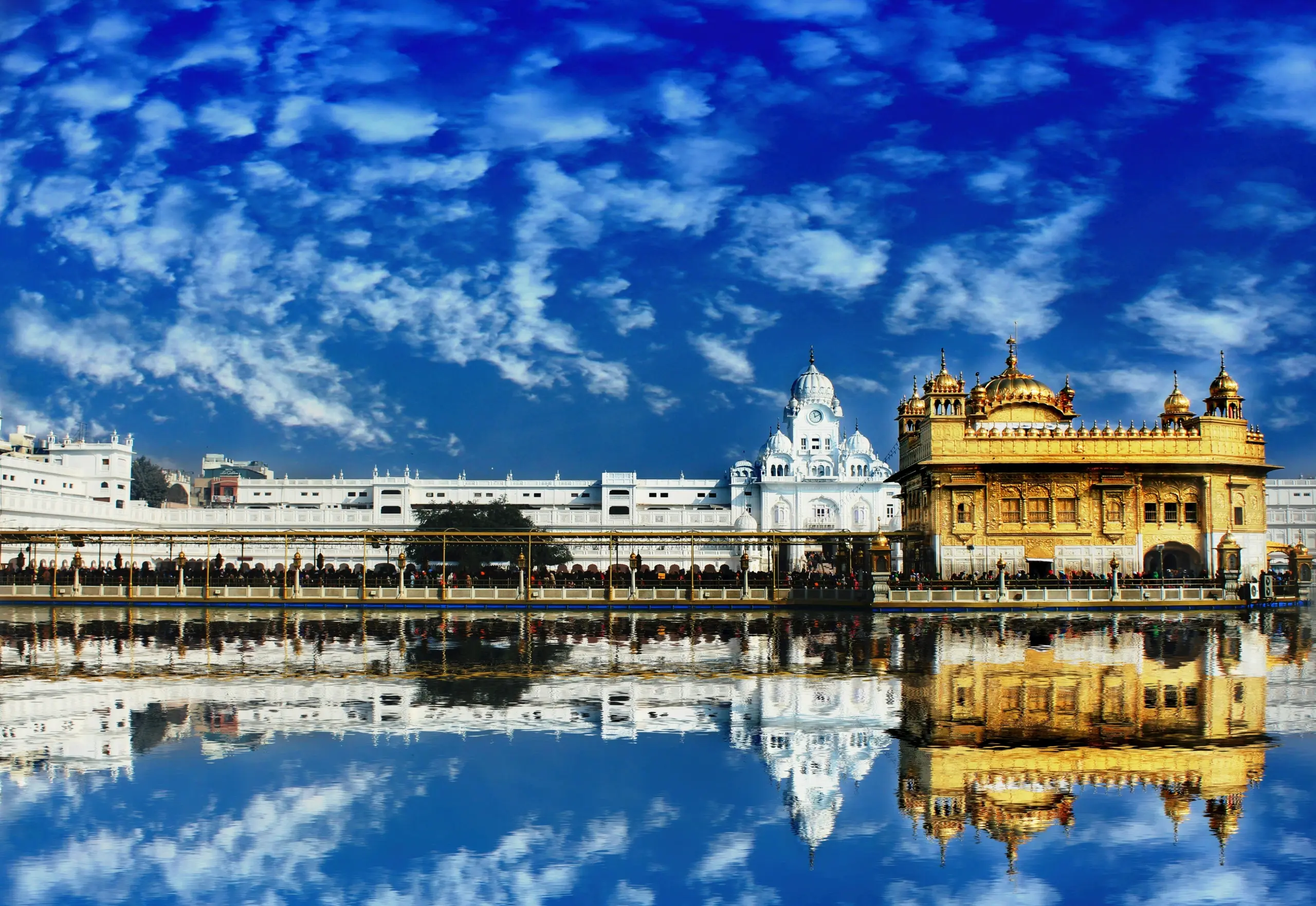 india darshak buildings in gold and white